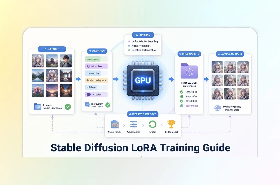 Stable Diffusion LoRA Training Guide: Dataset, GPU Workflow, Parameters, and Troubleshooting