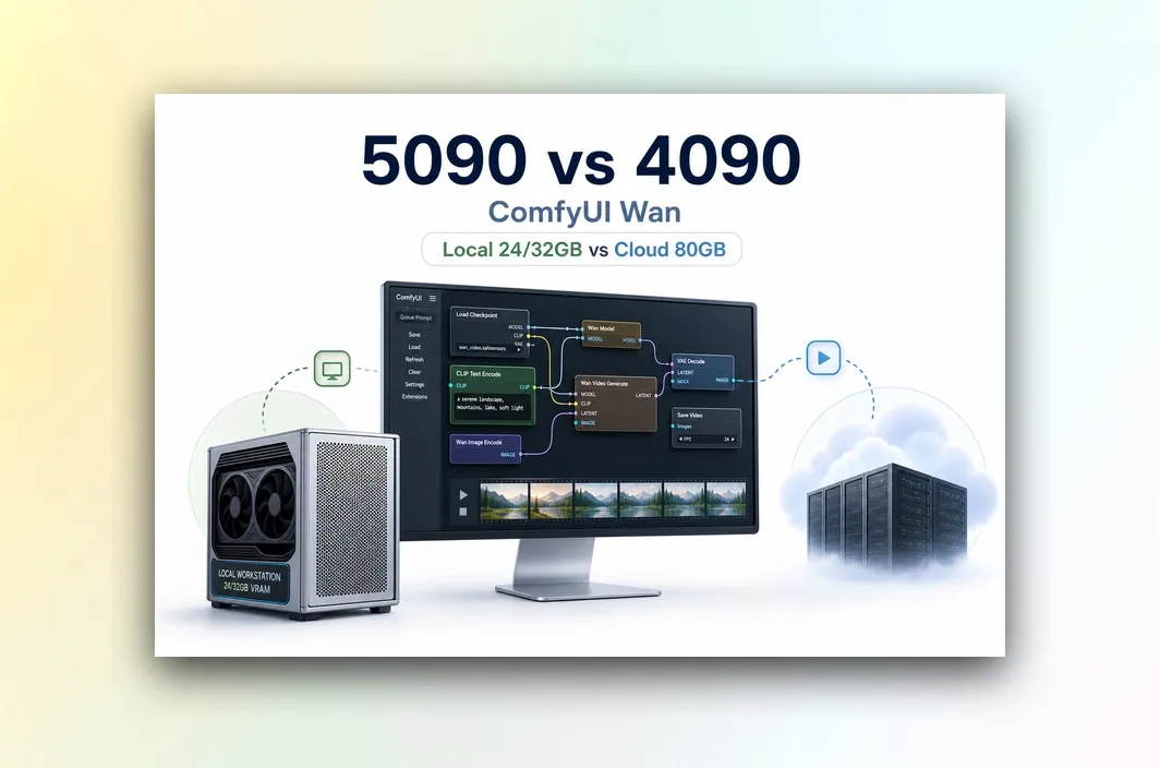 RTX 5090 vs 4090 for ComfyUI Wan: Benchmarks, VRAM, and When to Rent Cloud GPU