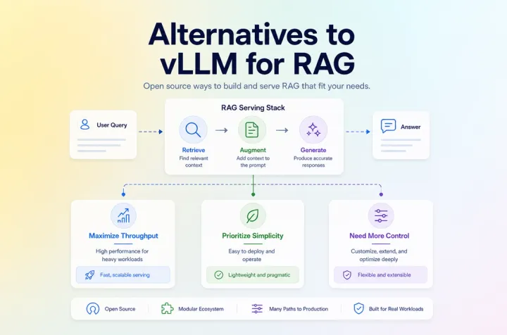 Cover image showing several decision paths for choosing an open-source RAG inference stack beyond vLLM.