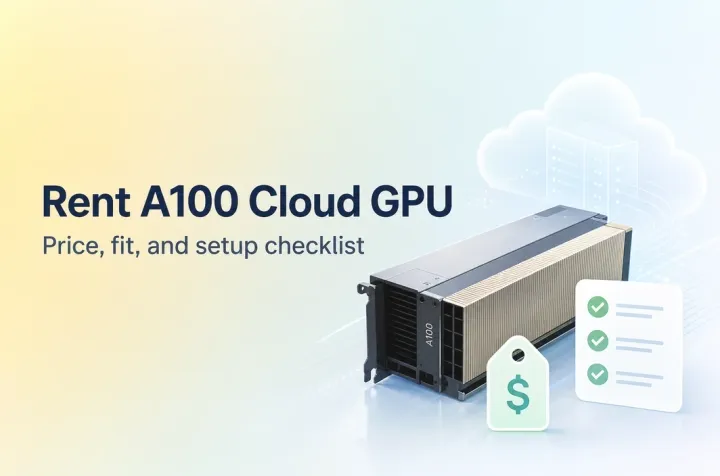 Rent an A100 Cloud GPU: 2026 Pricing, Workload Fit, and Setup